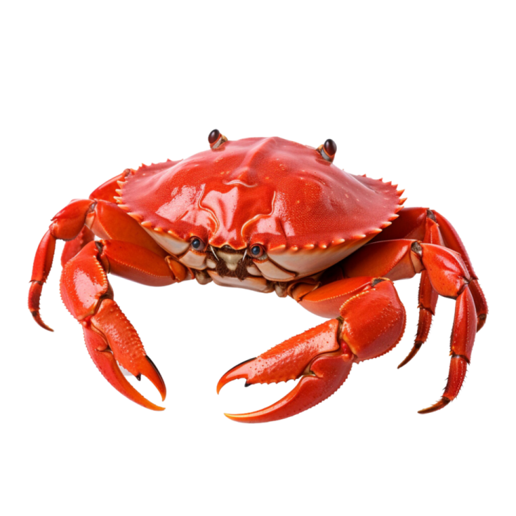 a crab on a white background