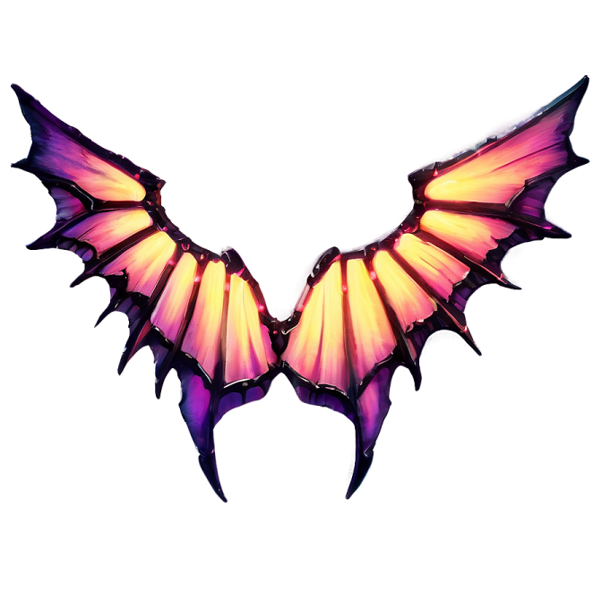 a purple bat wings on a white background
