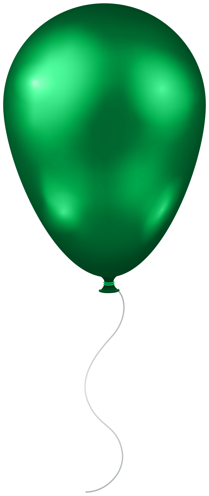 a green balloon on a white background