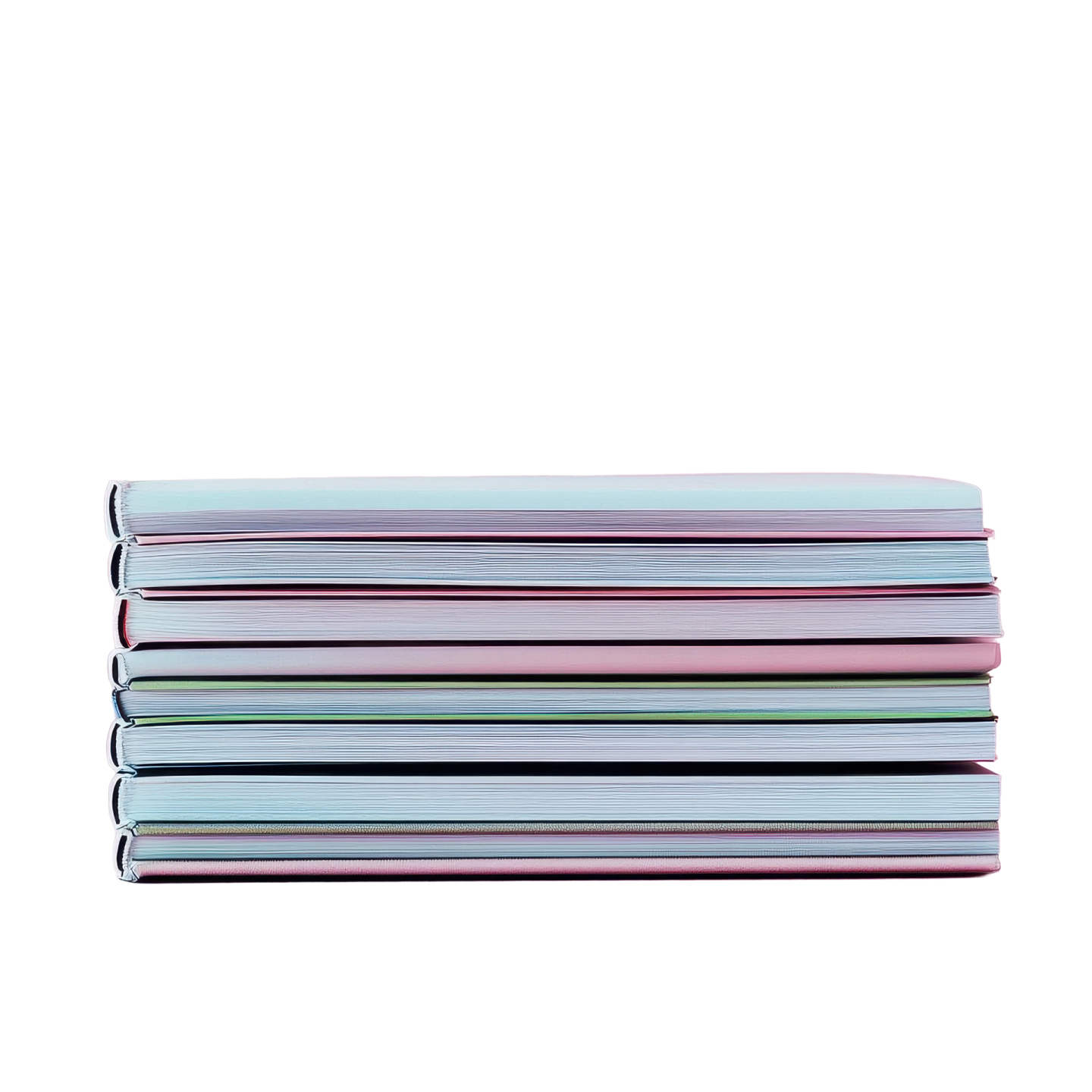 a stack of books on a white background