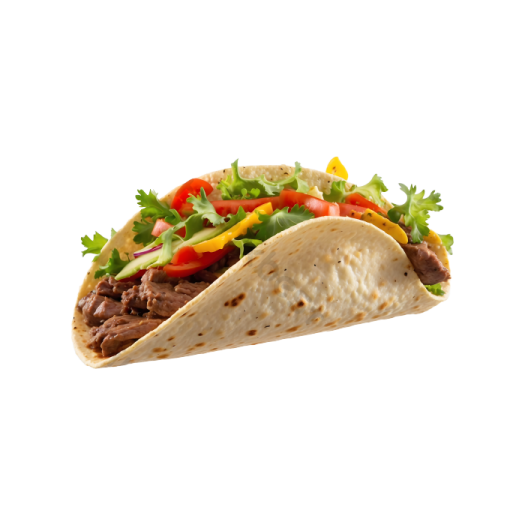 a close up of a tacoa burritoa
