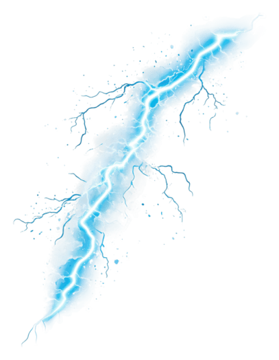 a lightning bolt on a white background