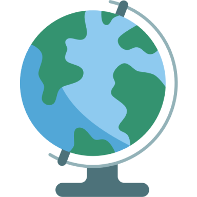a globe on a white background