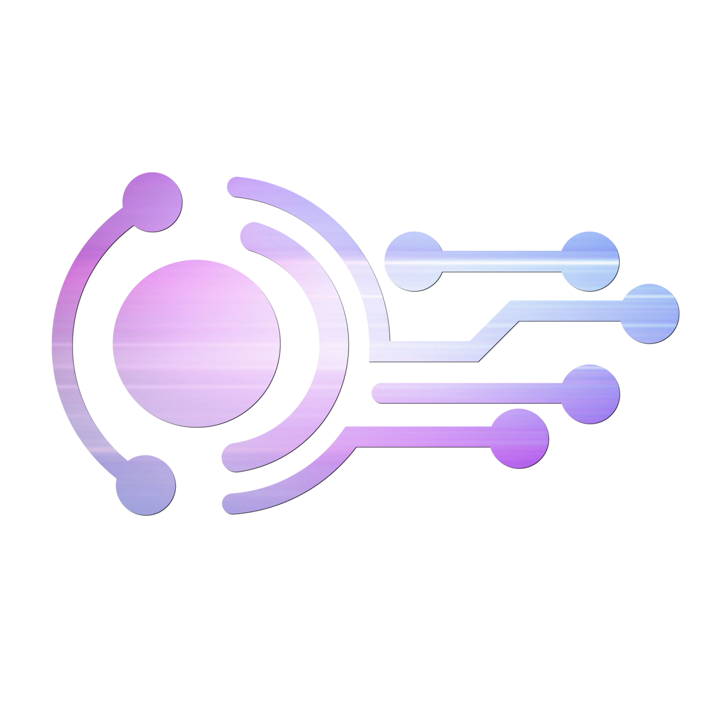 a purple and blue icon with a white background