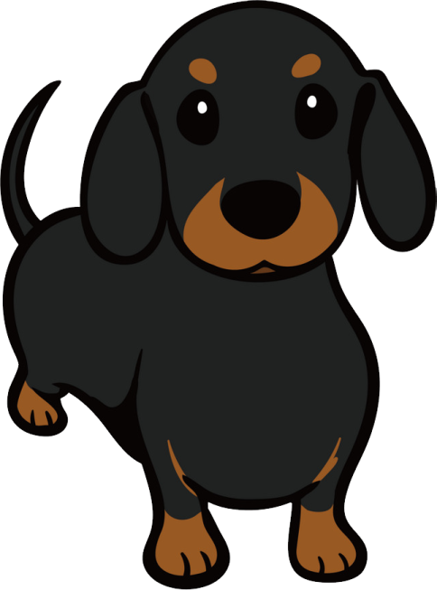 a black and tan dog with brown eyes