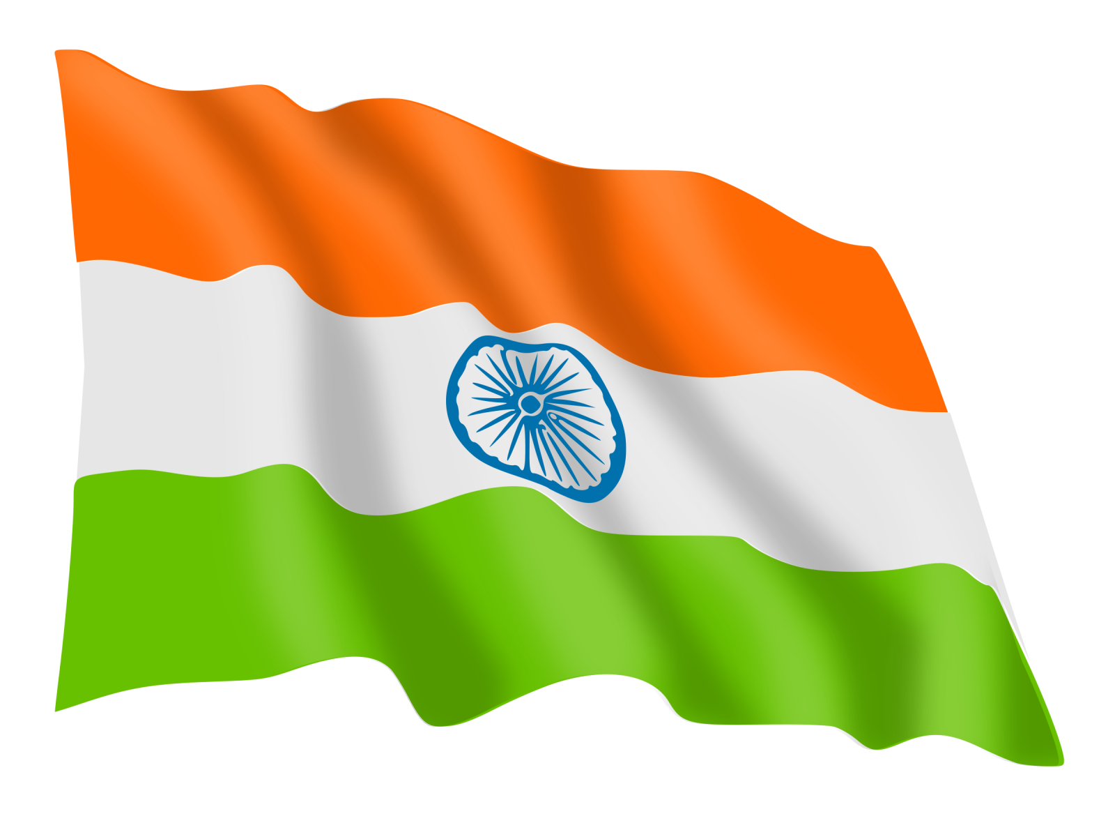 the indian flag on a white background