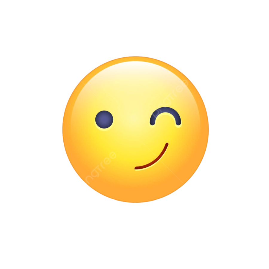 a yellow smiley face on a white background