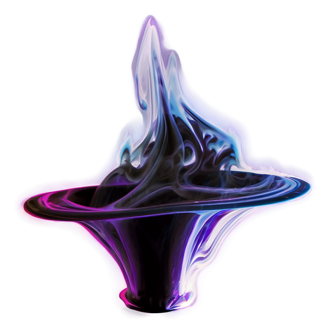 a purple and blue liquid in the shape of a star