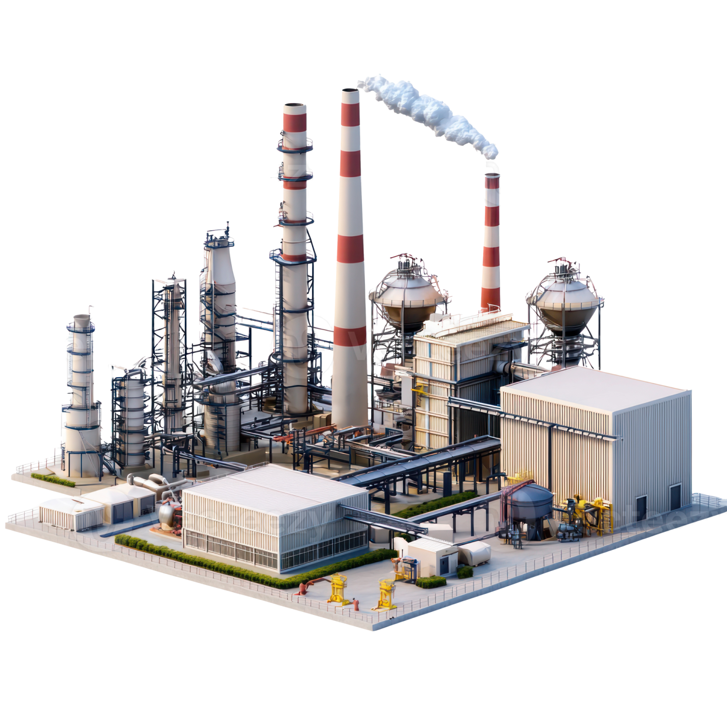 a 3d model of an industrial plant