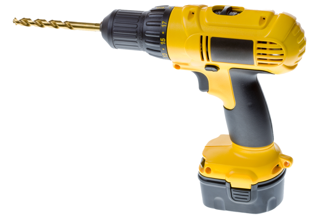 a driller on a white background