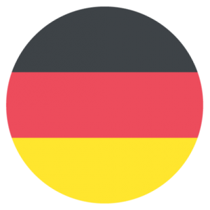 the german flag in a circle