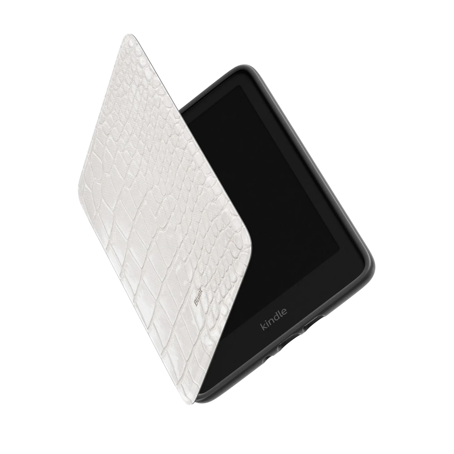 a white crocodile skin case for the ipad
