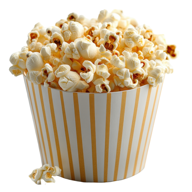 a cup full of popcorn
