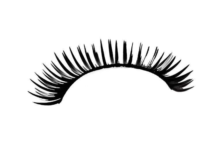 a close up view of a black eyelashes
