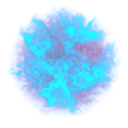 a blue and purple colored powder on white background