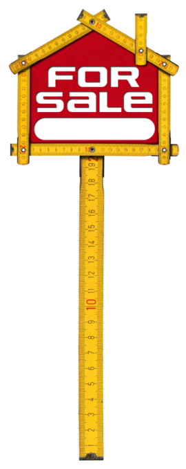 a ruler with the word for sale on it