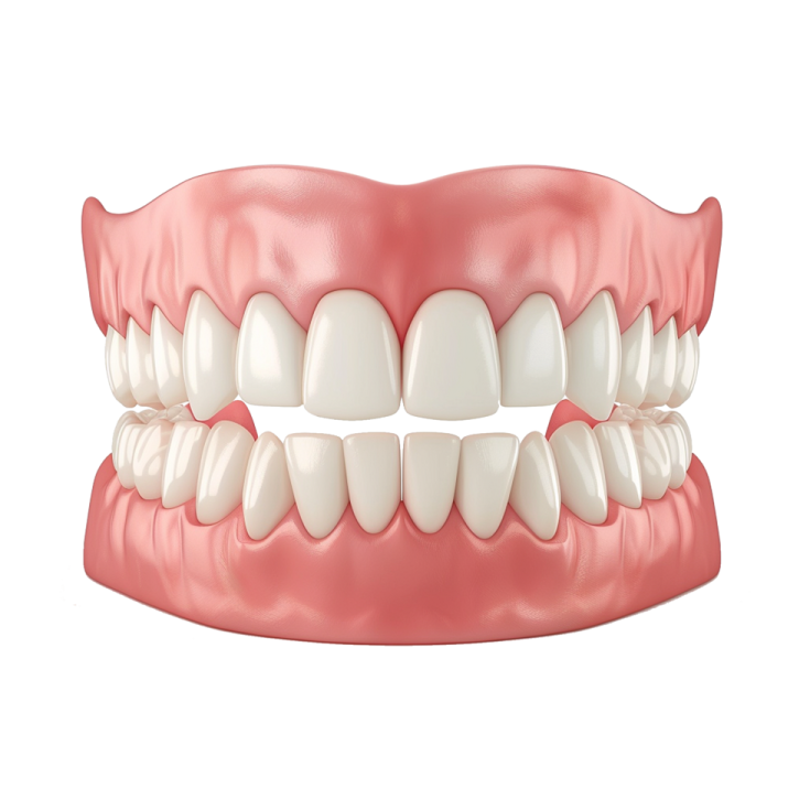 a model of the teeth
