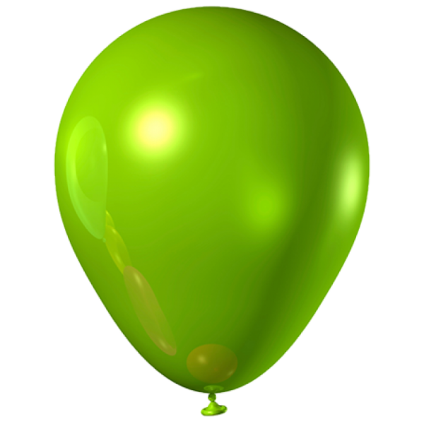 a green balloon on a white background