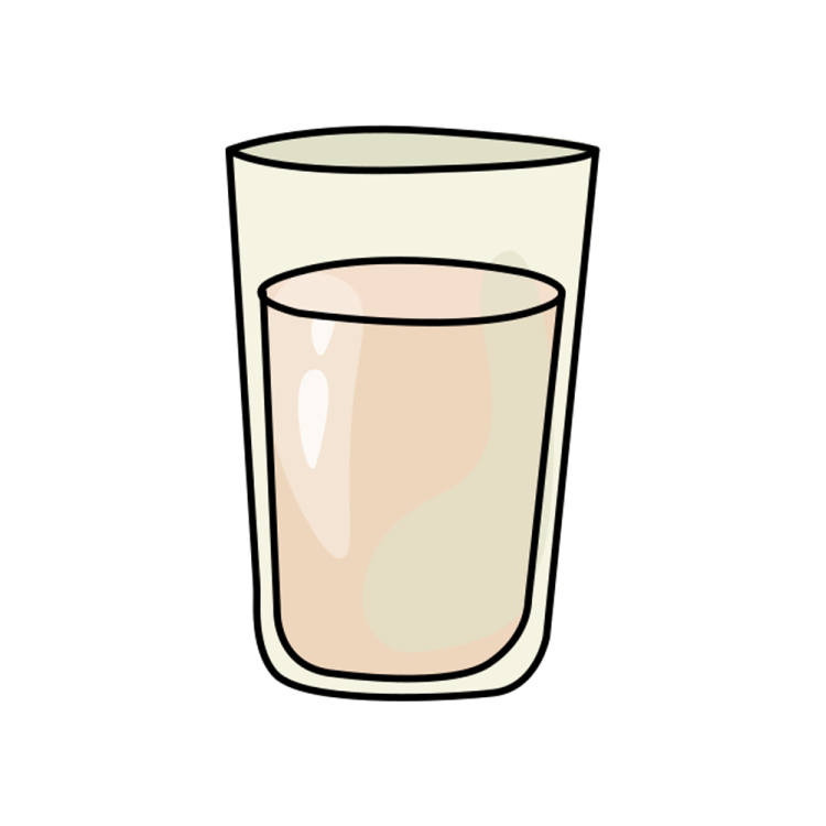 a glass of milk