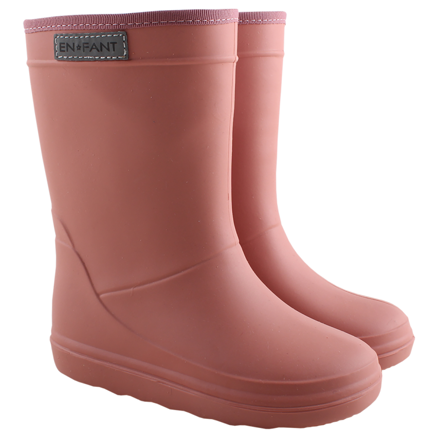 a pair of pink rain boots on a white background