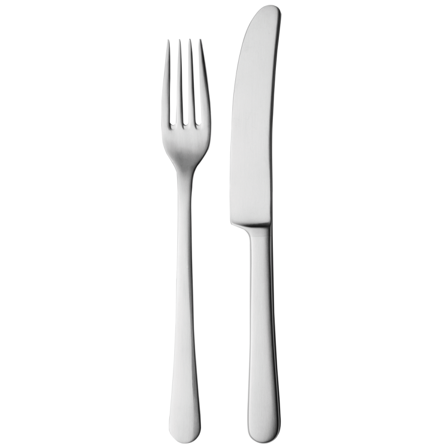a fork and knife on a white background