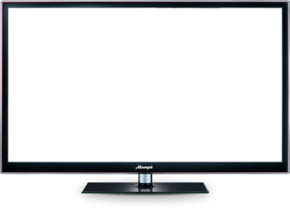 a flat screen tv on a white background
