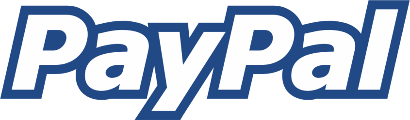 the paypal logo on a white background