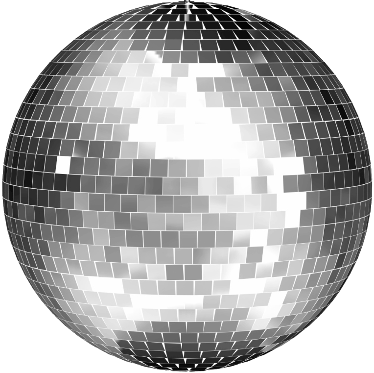 a disco ball on a white background