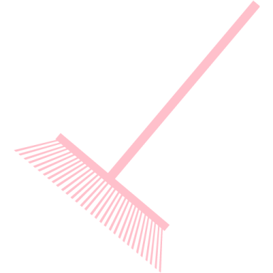 a pink broom on a white background