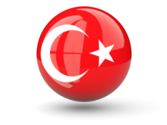 the flag of turkey on a ball
