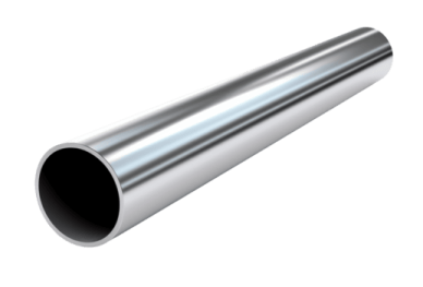 a stainless tube on white background