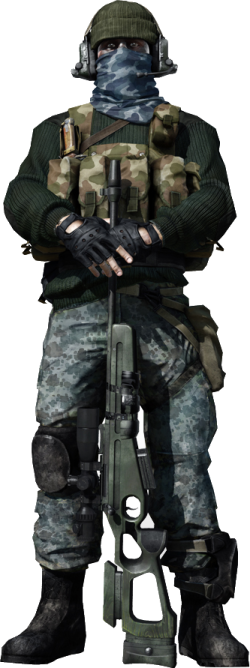 a soldier in camouflage clothing holding a rifle