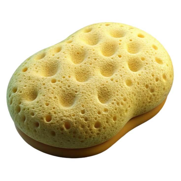 a sponge on a white background