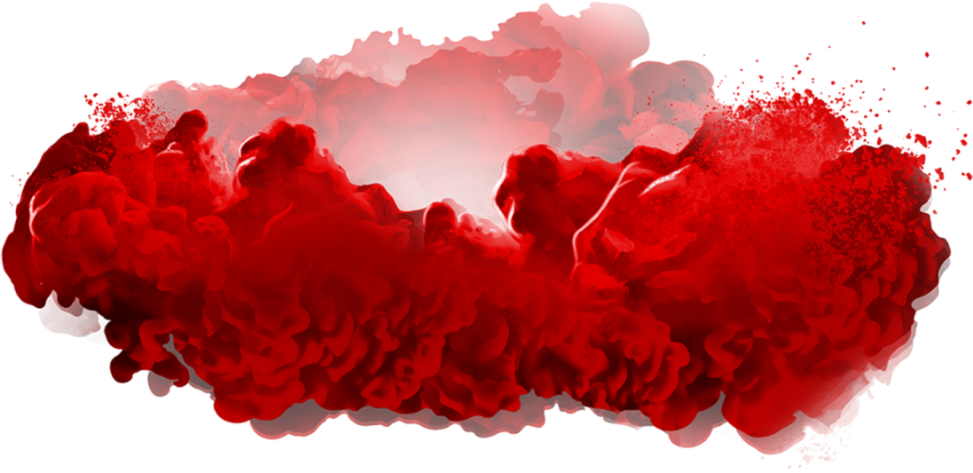 red ink on white background