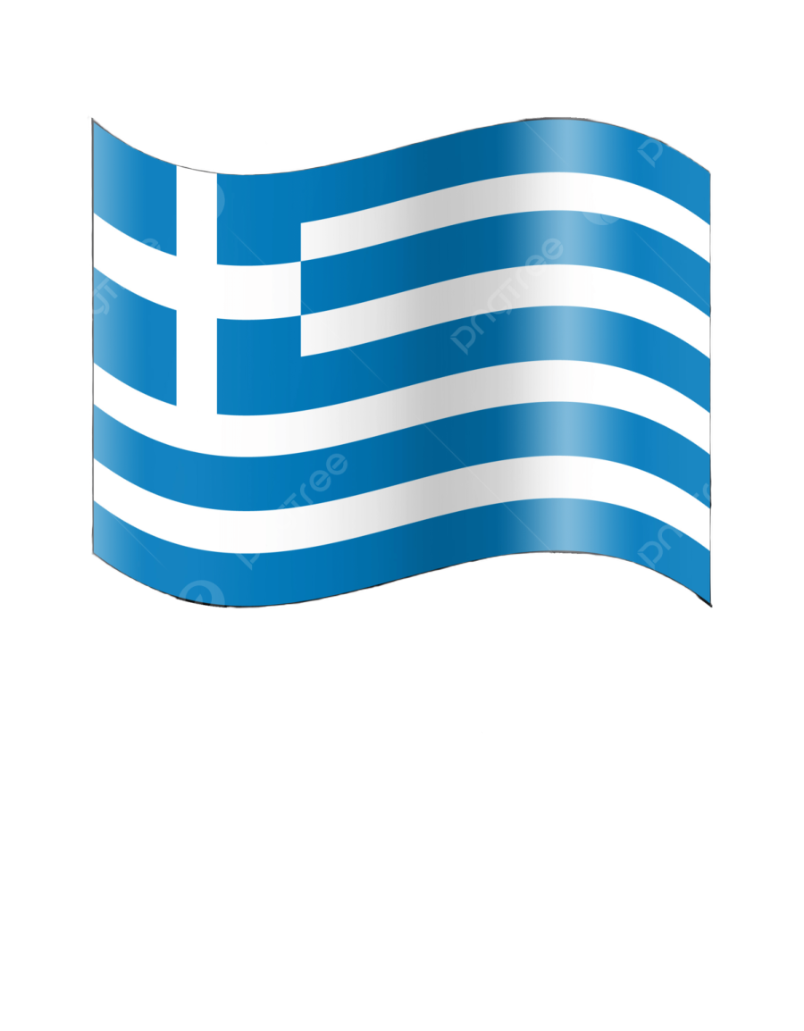 a greek flag waving in the wind
