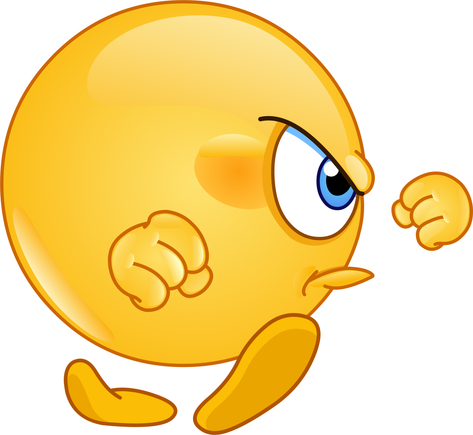 an image of a yellow ball with blue eyes