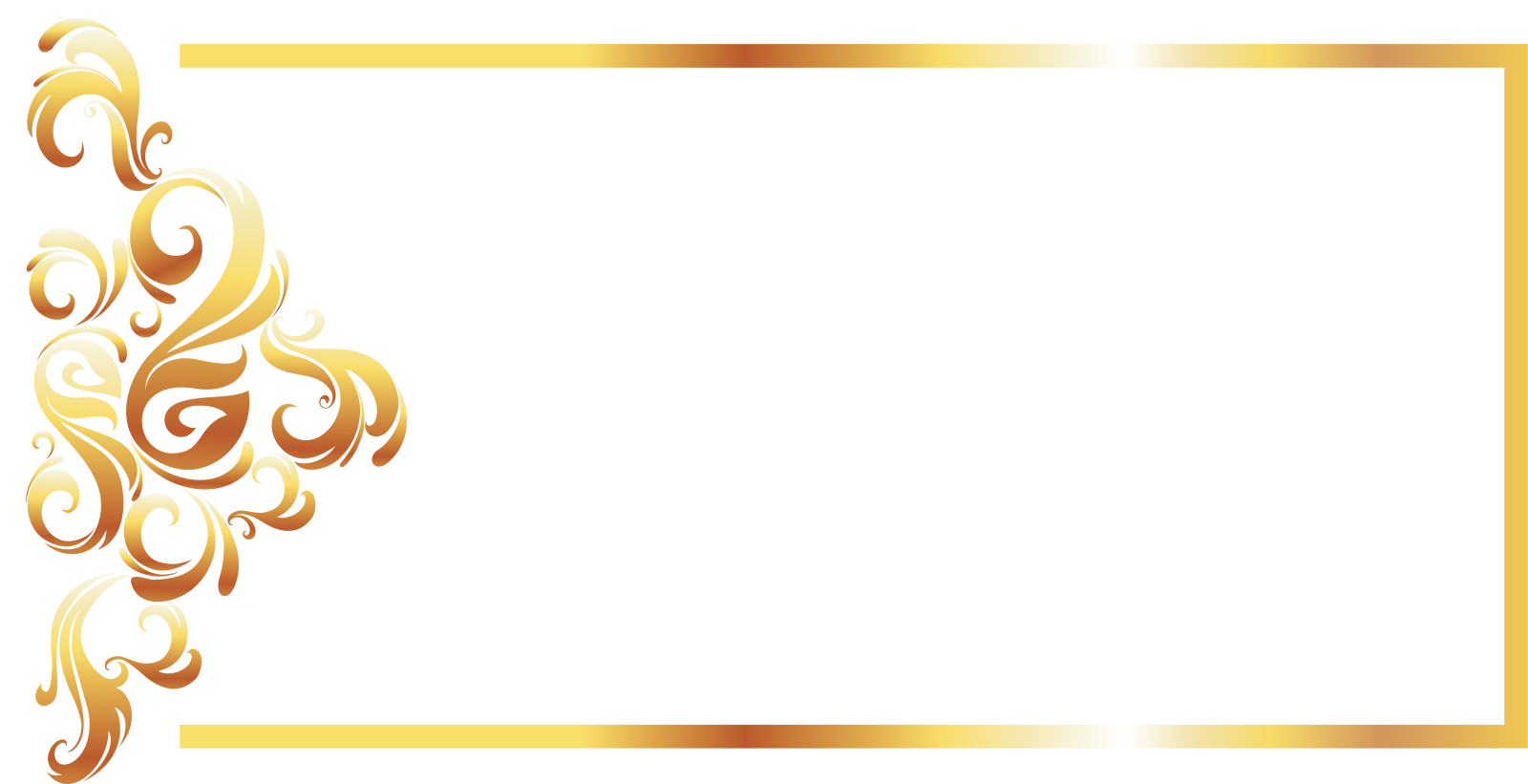 a gold frame with swirls on it