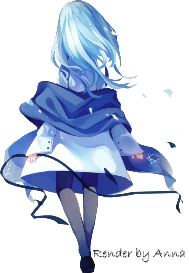 a drawing of a girl with long hair and blue eyes