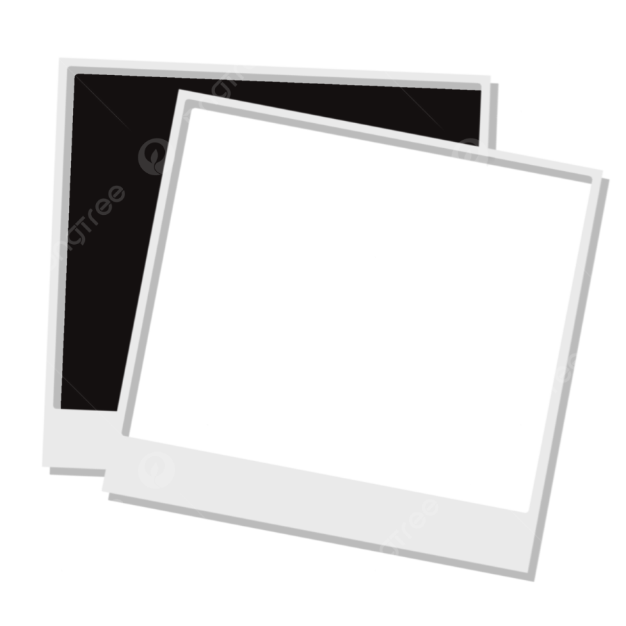a white photo frame with a black background