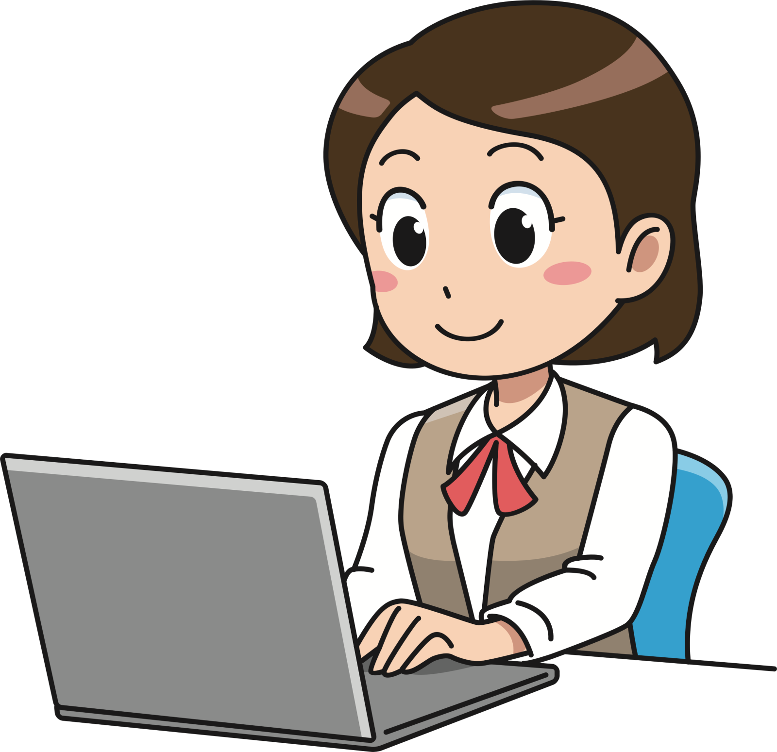 a woman working on her laptop