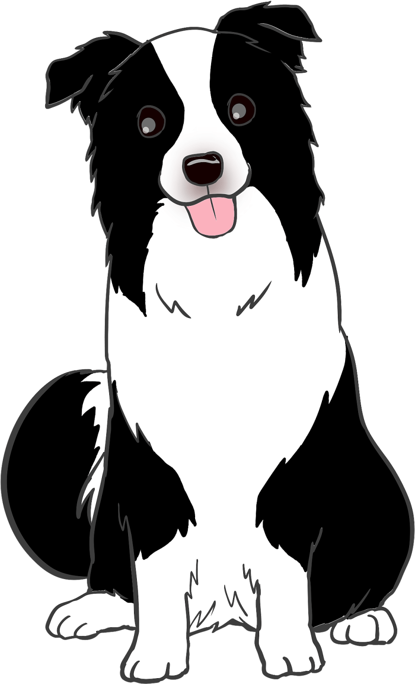 a black and white dog with red eyes