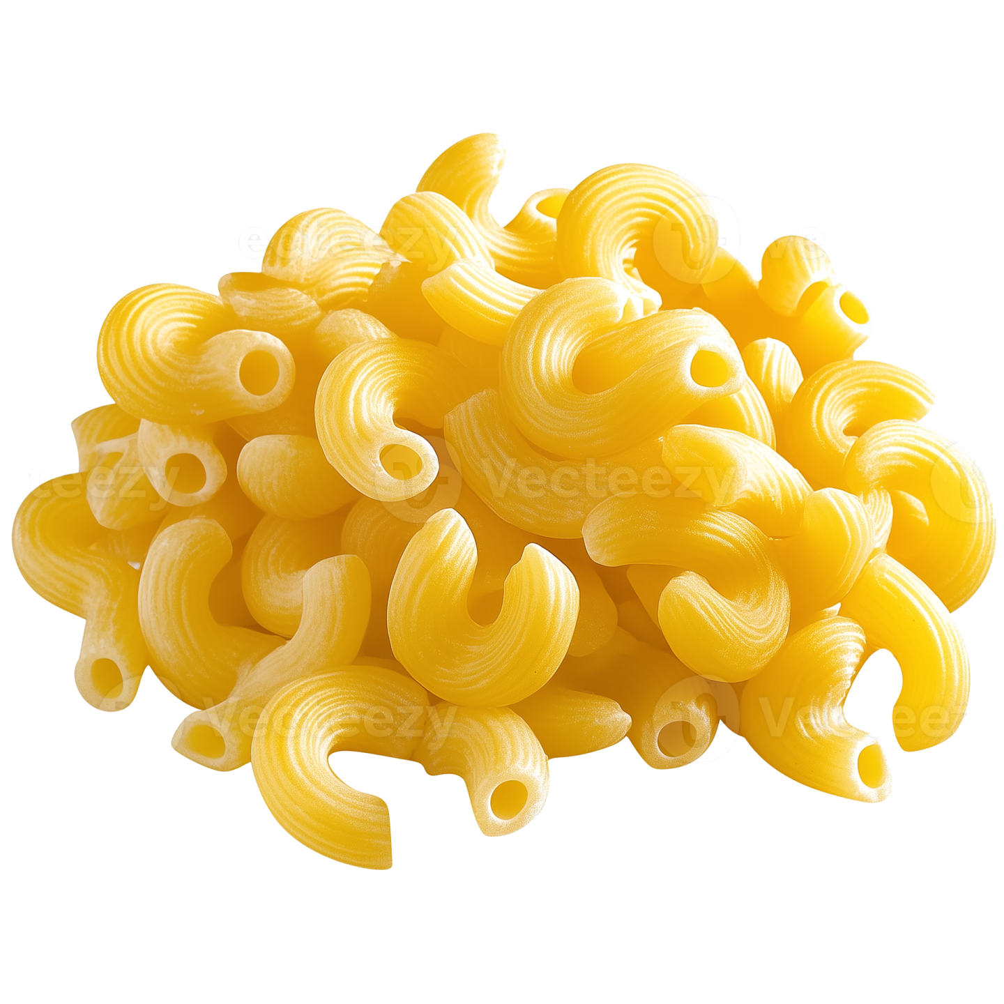 a pile of pasta on a white background