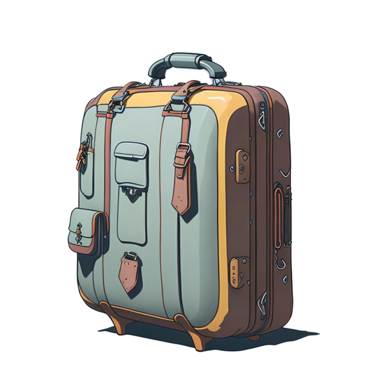 a piece of luggage on a white background