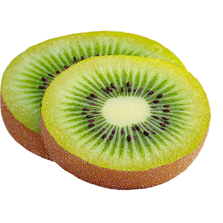 a sliced kiboa fruit on a white background