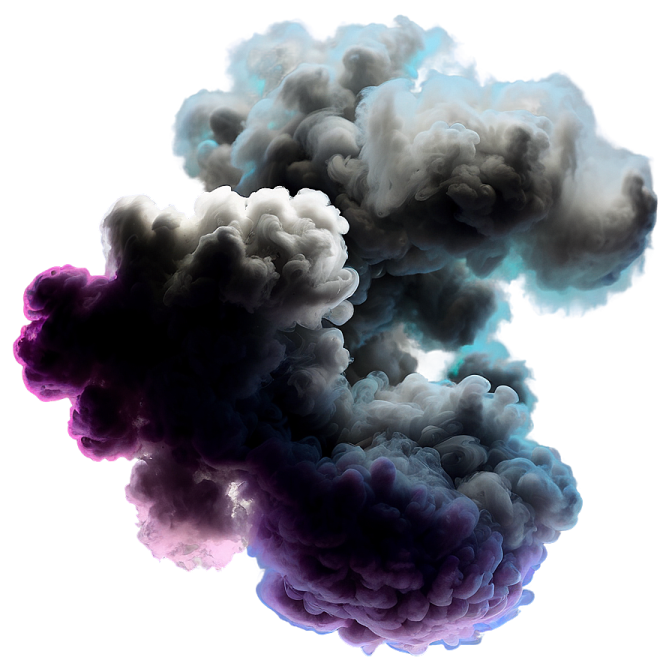 black and purple smoke