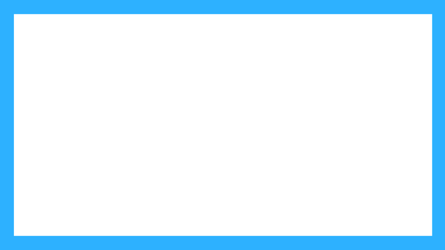 a white square frame on a blue background
