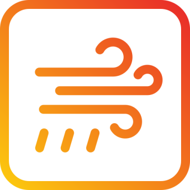 a red and yellow icon of a shopping cart