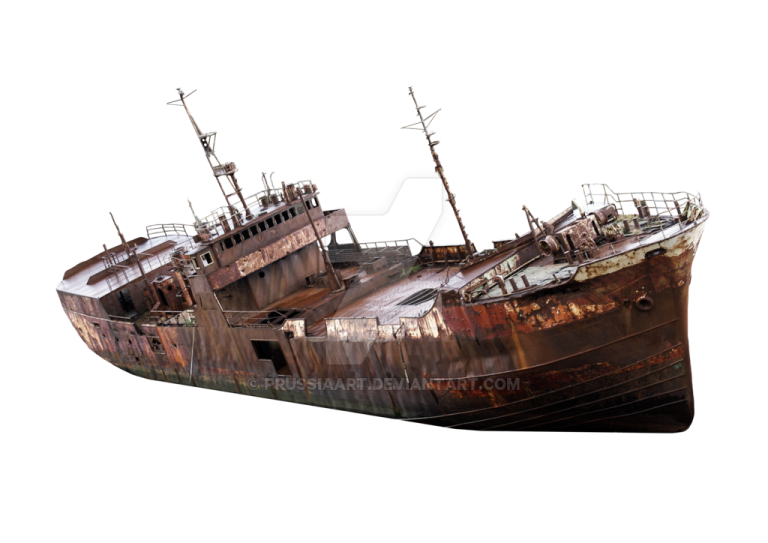 the ship is rusty
