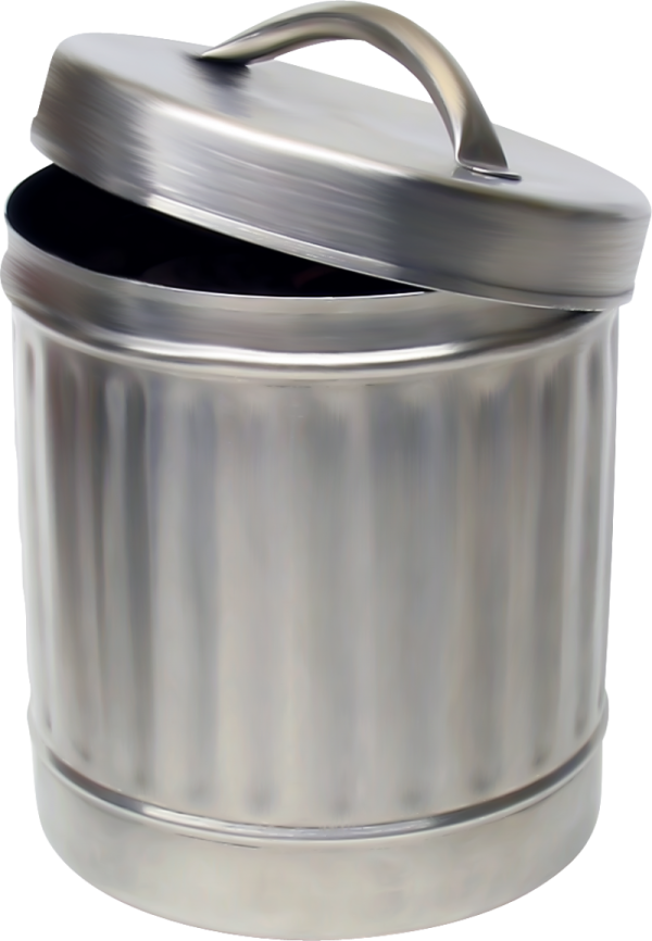 a stainless canister with a lid