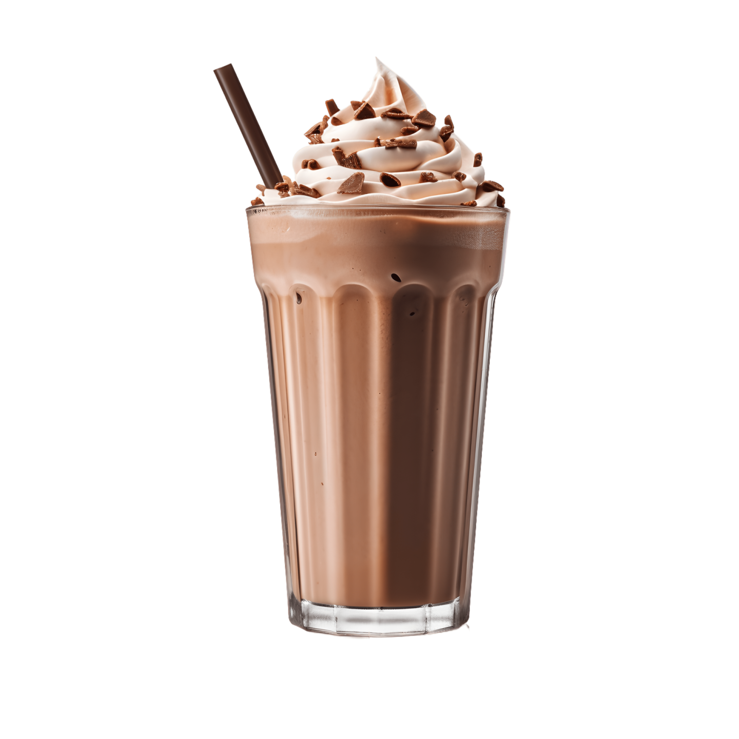 a glass filled with chocolate and topped with whipped cream